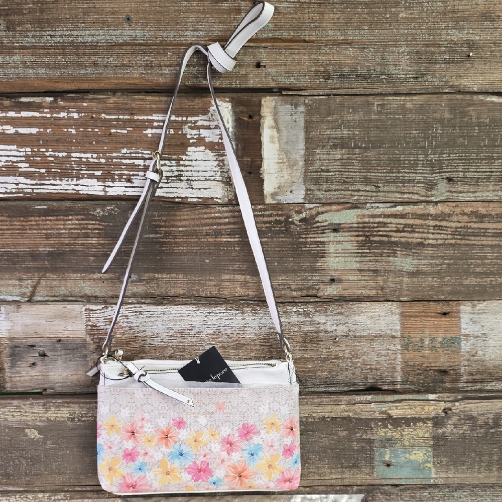 Nanette Lepore Pink Floral Crossbody Bag